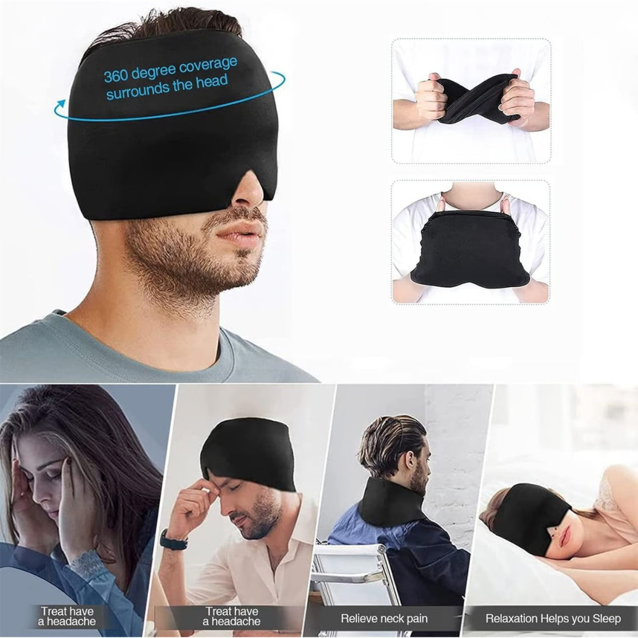 THERMAHEAD Gorro para aliviar migraña y dolor de cabeza